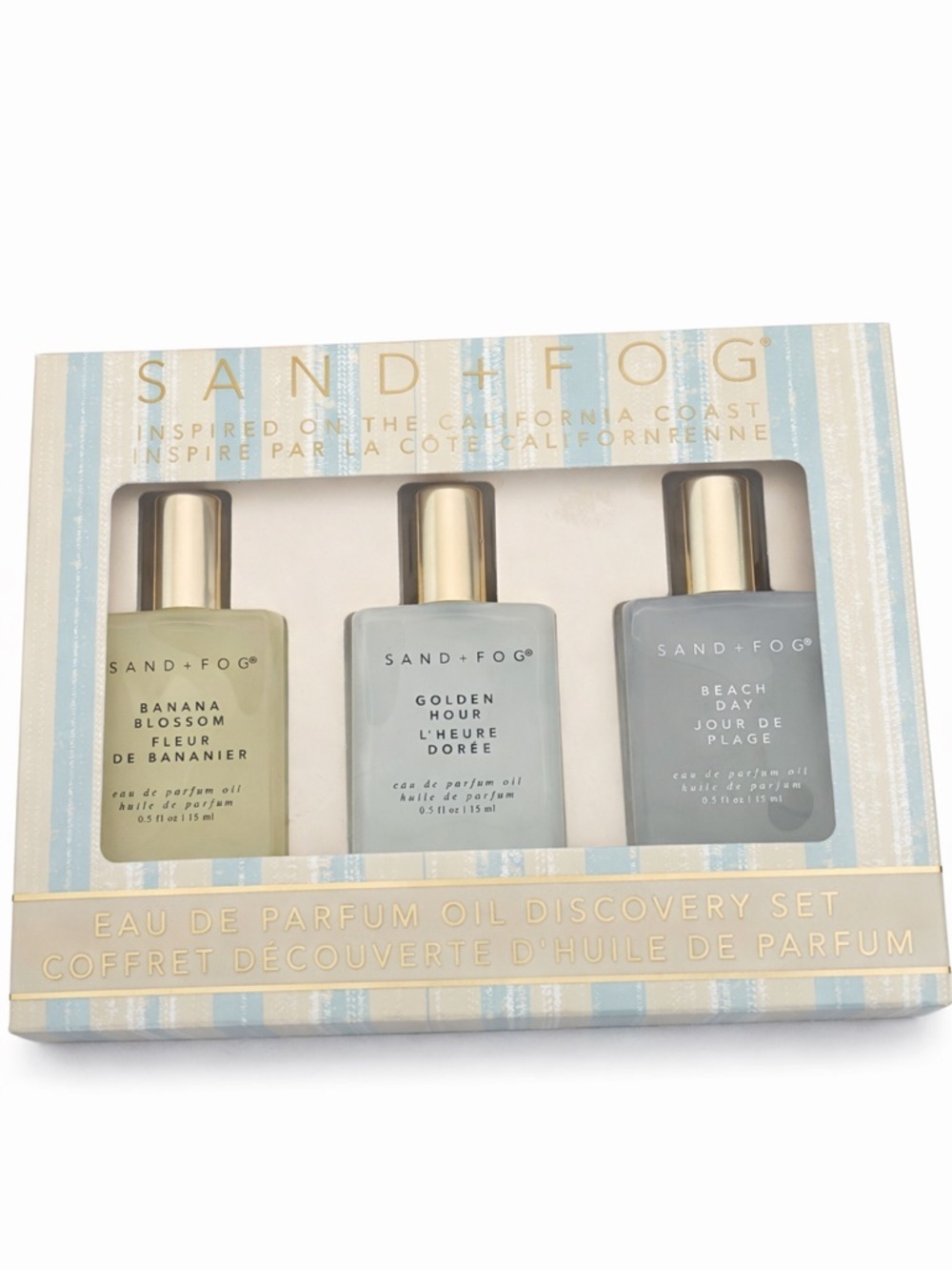 SAND + FOG Eau de Parfum Oil Set-Golden Hour/Beach Days/Banana Blossom - Picture 1 of 1